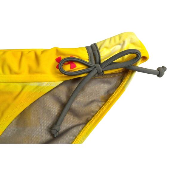 UNDER ARMOUR, Size Extra Large, Fitted Yellow & Gray Heatgear Bottoms, NWT $30 - Picture 2 of 3